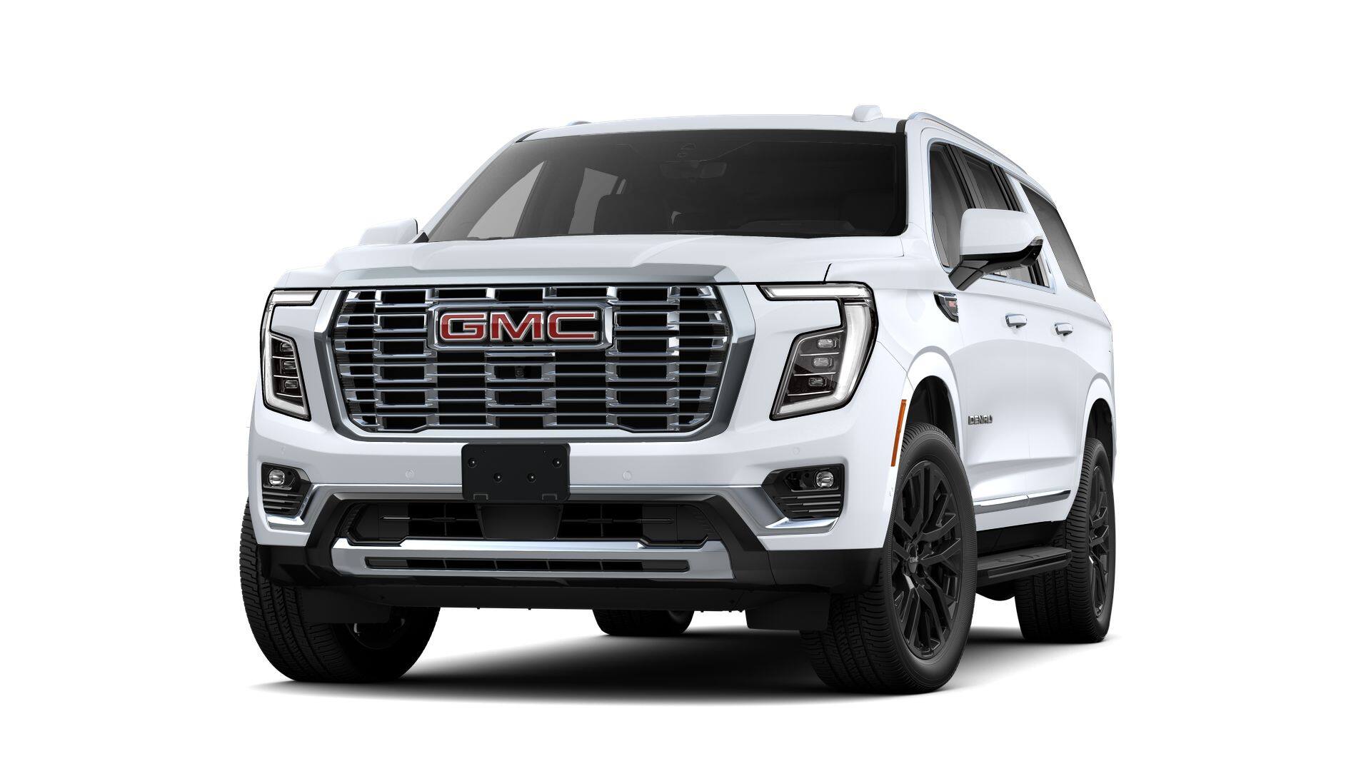 2026 GMC Yukon XL Denali in Glacier White Tricoat — front three-quarter view