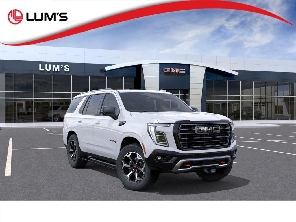 2026 GMC Yukon AT4 Ultimate in Summit White — front three-quarter view