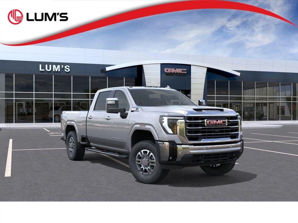 2026 GMC Sierra 3500 HD SLT in Sterling Metallic — front three-quarter view