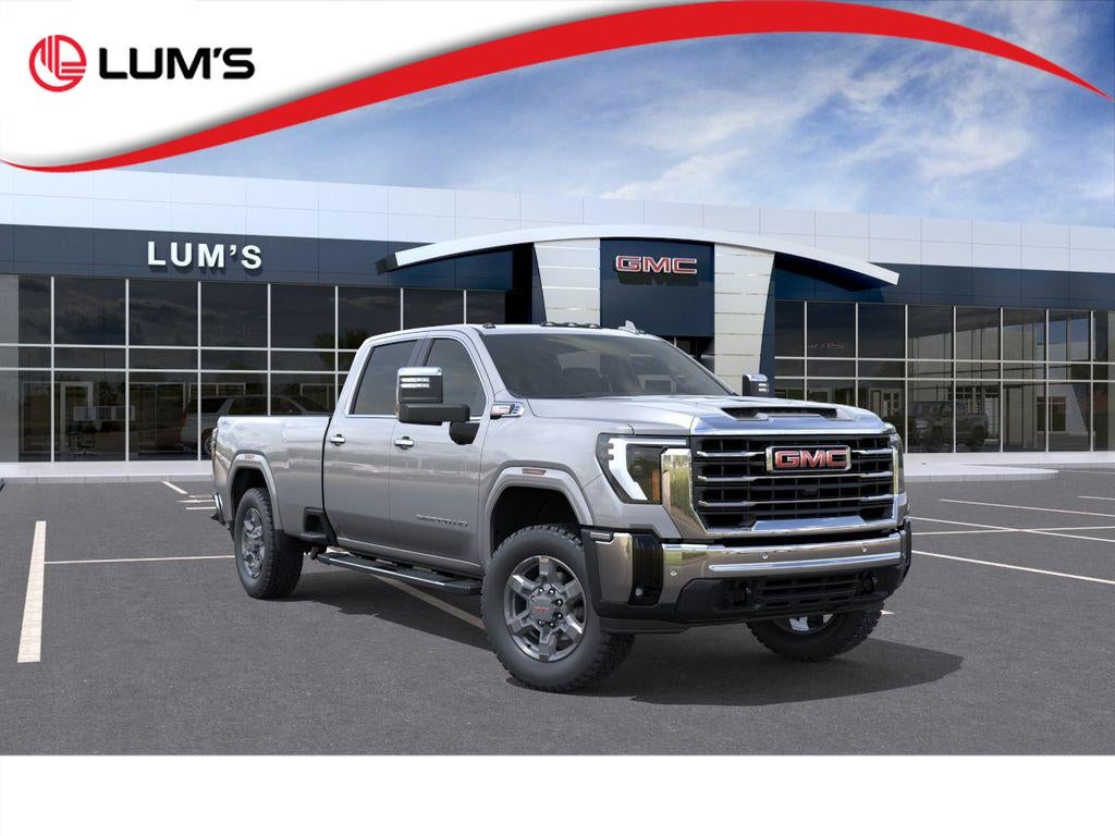 2026 GMC Sierra 3500 HD SLT in Sterling Metallic — front three-quarter view