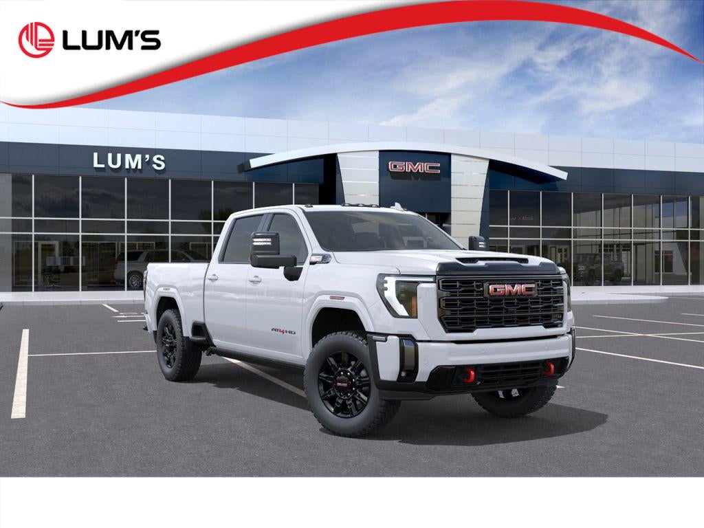 2026 GMC Sierra 3500 HD AT4 in Summit White — front three-quarter view