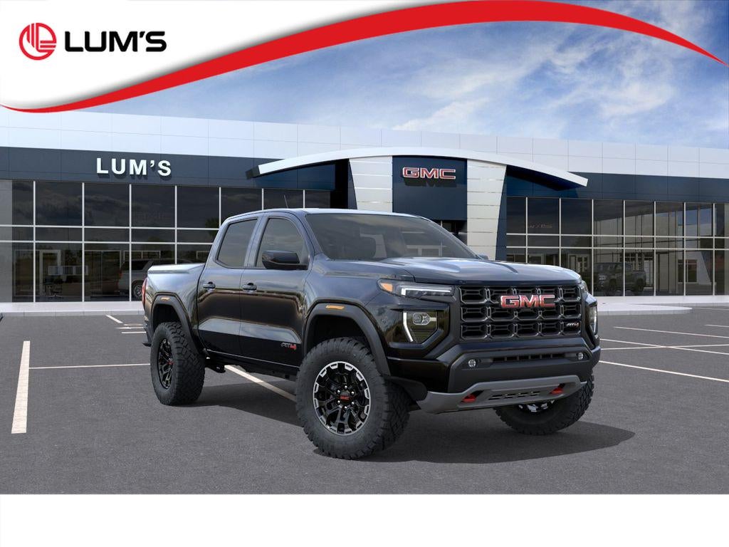2026 GMC Canyon AT4 in Onyx Black — front three-quarter view