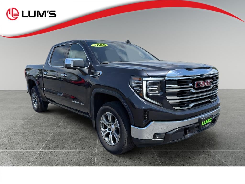 2025 GMC Sierra 1500 SLT in Titanium Rush Metallic — front three-quarter view