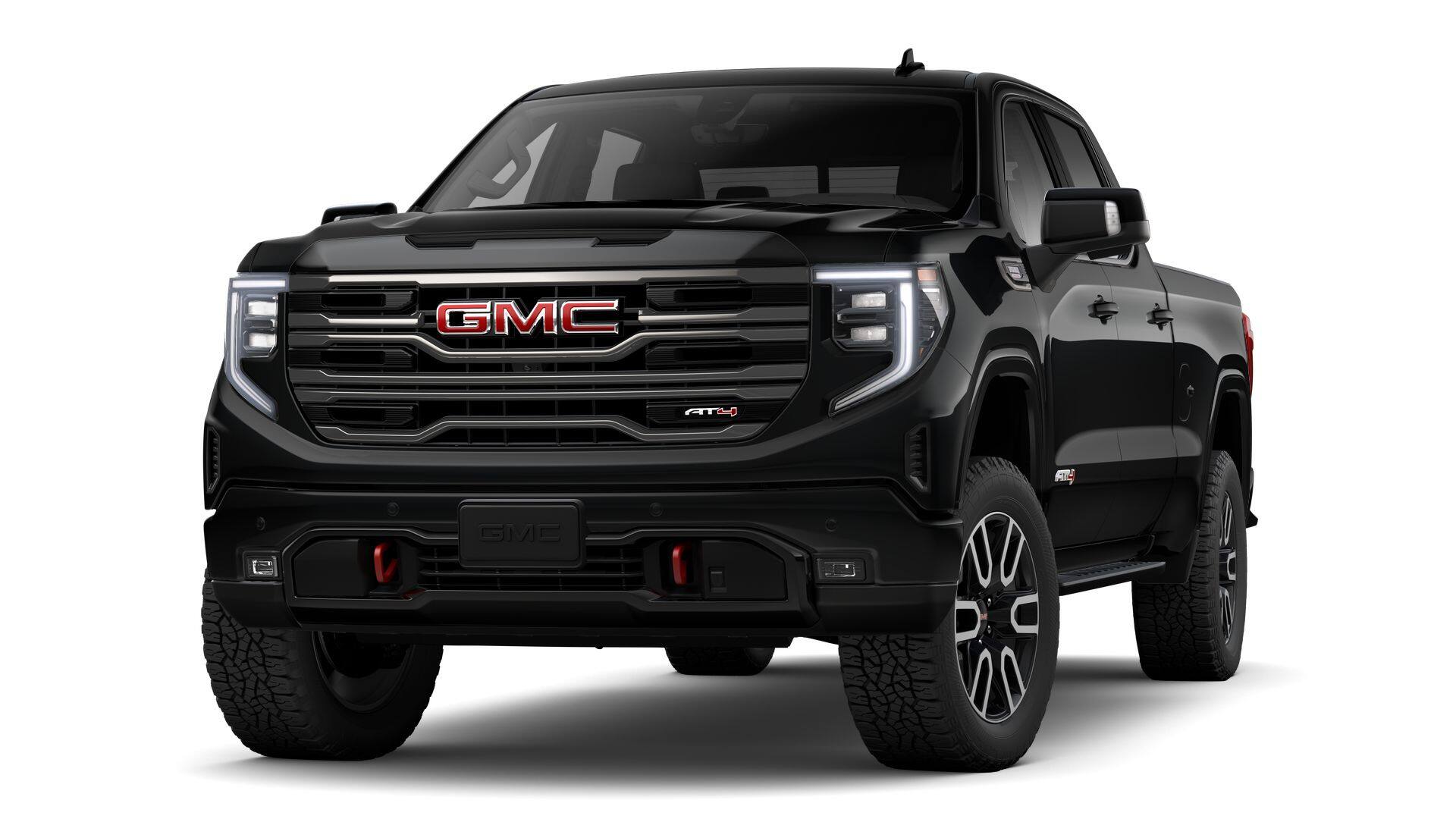 2026 GMC Sierra 1500 AT4 in Onyx Black — front three-quarter view