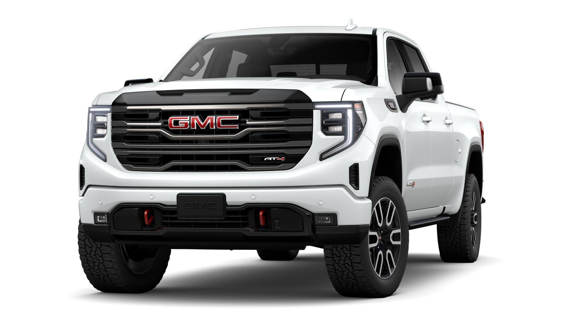 2026 GMC Sierra 1500 AT4 in Summit White — front three-quarter view