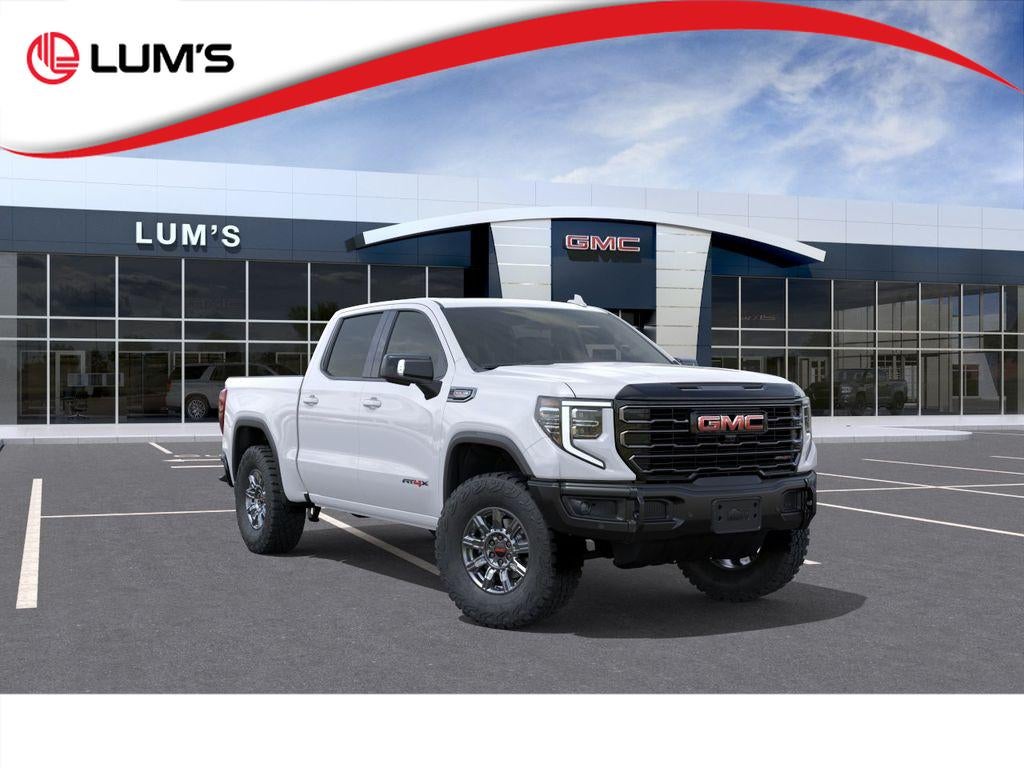 2026 GMC Sierra 1500 AT4X in Summit White — front three-quarter view
